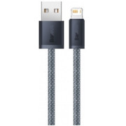 Cable USB - Lightning, Braided, 2.4A, 1m, Baseus Dynamic Gray  CALD000416