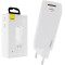 Universal Home Charger Baseus GaN2 Lite, 2xUSB (U + C), 65W, 5V/3A, White CCGAN2L-B02