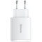 Universal Home Charger Baseus Compact, 3xUSB (2U + C), 30W, 5V/3A, White CCXJ-E02