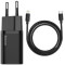 Universal Home Charger Baseus Super Si, 1xUSB Type-C, 20W, 5V/3A, Cable included (Type-C - Lightning, 1m), Black TZCCSUP-B01