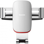 Suport auto Baseus Metal Age Gravity p/u telefon, fixare in CD slot, silver  SUYL-J0S