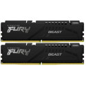 64GB (Kit of 2*32GB) DDR5-5200  Kingston FURY® Beast DDR5, PC41600, CL40, 2Rx8, 1.25V, Auto-overclocking, Asymmetric BLACK low-profile heat spreader, Intel XMP 3.0 Ready (Extreme Memory Profiles)