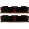 16GB (Kit of 2*8GB) DDR4-3200 GOODRAM IRDM X DDR4 (Dual Channel Kit), PC25600, CL16, Latency 16-20-20, 1.35V, 1024x8, Aluminium BLACK heatsink