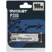 M.2 NVMe SSD 960GB Patriot P310, Interface: PCIe3.0 x4 / NVMe 1.3, M2 Type 2280 form factor, Sequential Read 2100 MB/s, Sequential Write 1800 MB/s, Random Read 280K IOPS, Random Write 250K IOPS, SmartECC technology, EtE data path protection, TBW: 480TB, 3