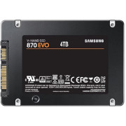 2.5" SSD 4.0TB  Samsung SSD 870 EVO, SATAIII, Sequential Reads: 560 MB/s, Sequential Writes: 530 MB/s, Max Random 4k: Read: 98,000 IOPS / Write: 88,000 IOPS, Thickness - 7mm, 4GB LPDDR4 Cache, Samsung MKX controller, V-NAND 3bit MLC