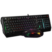 Keyboard & Mouse Sohoo KM102, Laser Engraving, Ultra-thin, 1200 dpi, 4 buttons, 1.8m, Black, USB