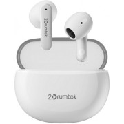 Wireless Earphones A4tech B20, 13 mm driver, 32 Ohm, 102db, Bluettoth 5.2, 40/380 mAh,IPX4, White