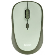 Trust Yvi + Eco Wireless Silent Mouse - Green, 8m 2.4GHz, Micro receiver, 800-1600 dpi, 4 button, AA battery, USB