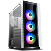 DEEPCOOL MATREXX 55 V3 ADD-RGB WH 3F ATX Case, with Side-Window (full sized 4mm thickness), Tempered Glass Side & Front panel, without PSU, Tool-less, Pre-installed: 1x A-RGB LED Strip, 3x A-RGB 120mm fans, PSU Shroud, Cable management, 1xUSB3.0, 2xUSB2