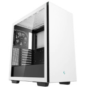 DEEPCOOL CH510 WH ATX Case, with Side-Window (Tempered Glass Side Panel) Megnetic, without PSU, Tool-Less, Pre-installed: Rear 1x120mm, PSU Shroud, GPU support bracket, Pulled Headset holder, 3x2.5" Bays / 2x3.5" Bays, 2xUSB3.0, 1x Audio, White