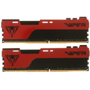 16GB (Kit of 2x8GB) DDR4-2666 VIPER (by Patriot) ELITE II, Dual-Channel Kit, PC21300, CL16, 1.2V, Red Aluminum HeatShiled with Black Viper Logo, Intel XMP 2.0 Support, Black/Red