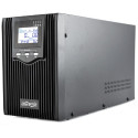 Gembird EnerGenie UPS, 2000 VA / 1600W pure sine wave, LCD display, 2 x Schuko + 3 x C13 outputs, USB, black