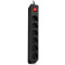 Surge Protector SVEN Optima, 6 Sockets with children protection, 3m, Wall mountable, Black
