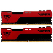 16GB (Kit of 2x8GB) DDR4-3200 VIPER (by Patriot) ELITE II, Dual-Channel Kit, PC25600, CL18, 1.35V, Red Aluminum HeatShiled with Black Viper Logo, Intel XMP 2.0 Support, Black/Red