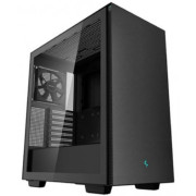 DEEPCOOL CH510 ATX Case, with Side-Window (Tempered Glass Side Panel) Megnetic, without PSU, Tool-Less, Pre-installed: Rear 1x120mm, PSU Shroud, GPU support bracket, Pulled Headset holder, 3x2.5" Bays / 2x3.5" Bays, 2xUSB3.0, 1x Audio, Black