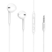 HOCO M55 Memory sound wire control earphones with mic White