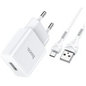 HOCO N9 Especial single port charger set Micro White
