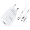 HOCO N9 Especial single port charger set Micro White