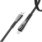 HOCO U70 Splendor charging data cable for Lightning Dark Gray
