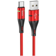 HOCO U93 Shadow charging data cable for Type-C Red