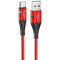 HOCO U93 Shadow charging data cable for Type-C Red