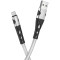 HOCO U105 Treasure jelly braided charging data cable for Micro Silver