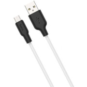 HOCO X21 Plus Silicone charging cable for Micro(L=1M) black&white
