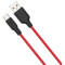 HOCO X21 Plus Silicone charging cable for Type-C(L=1M) black&red