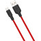 HOCO X21 Plus Silicone charging cable for Micro(L=1M) black&red