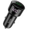 HOCO Z42 Light road dual port digital display PD20W+QC3.0 car charger Black
