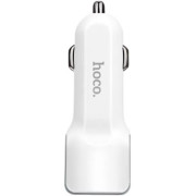 HOCO Z23 grand style dual-port car charger set Lightning, White