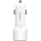 HOCO Z23 grand style dual-port car charger set Lightning, White