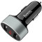 HOCO Z26 high praise dual port car charger with digital display, Black