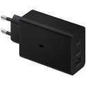 Samsung Wall Charger 2xType-C + 1xType-A Super Fast Charging 65W Trio, Black 