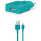 ttec Wall Charger Smart Travel with Cable USB to Micro USB 2.1A (1.2m), Turquoise