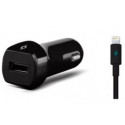 ttec Car Charger USB-A 2.1A with Lightning Cable, Black 