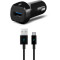 ttec Car Charger USB-A 2.1A with Type-C Cable, Black