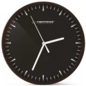 Clock Wall Esperanza BUDAPEST  EHC010K Black,  20 cm, plastic frame, Quiet movement, hook for easy installation, Power: 1x AA battery (not included)