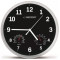 Clock Wall Esperanza LYON EHC016K BLACK, 25 cm, plastic frame, Quiet movement, hook for easy installation, Measurements: temperature and humidity, P