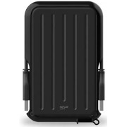 2.5" External HDD 4.0TB (USB3.2)  Silicon Power Armor A66, Black/Black, Rubber + Plastic, Military-Grade Protection MIL-STD 810G, IPX4 waterproof, Advanced internal suspension system keeps the hard drive safe from drops and bumps