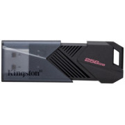 256GB USB3.2  Kingston DataTraveler Exodia Onyx Black, Moving cap design, Sleek matte black casing, Key ring (Read 100 MByte/s, Write 12 MByte/s)