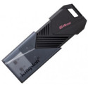 64GB USB3.2  Kingston DataTraveler Exodia Onyx Black, Moving cap design, Sleek matte black casing, Key ring (Read 100 MByte/s, Write 12 MByte/s)