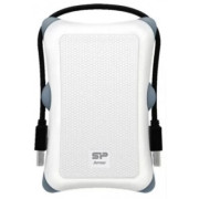 2.5" External HDD 1.0TB (USB3.1)  Silicon Power Armor A30, White/Black, Rubber + Plastic, Military-Grade Protection MIL-STD 810G, Internal silica gel suspension system and external silica gel bubbles keeps your hard drive safe from drops and bumps