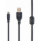 Cable USB, A-plug MINI 5PM, 1.8 m, USB2.0 Premium quality with ferrite core, Cablexpert CCF-USB2-AM5P-6