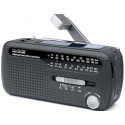 MUSE MH-07 DS, Tuner FM, Clocks, Cranking Dynamo, Solar Power, Black