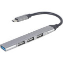 Type-C 3.1 USB Hub, 4-port Output: 3 x USB2.0; 1 x USB3.0, Gembird UHB-CM-U3P1U2P3-02