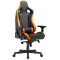 Lumi Premium Gaming Chair with Headrest & Lumbar Support CH06-34, Black/Orange, PVC Leather, 4D Armrest, Steel Frame, 350mm Nylon Plastic Base, PU Caster, 80mm Class 4 Gas Lift, Weight Capacity 180 Kg
