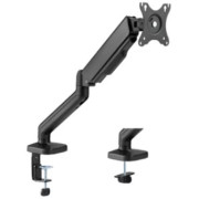 Brateck LDT46-C012 Spring-Assisted Monitor Arm, for 1 monitor, Clamp-on, 17"-32", Tilt Range +90° ~ -90°; Swivel Range +90° ~ -90°; Screeen Rotation 360°, VESA: 75x75, 100x100, Arm Extend: 450mm, Weight Capacity per screen 9 Kg