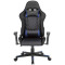Lumi Gaming Chair with Headrest & Lumbar Support & RGB Lights CH06-30, Black, PVC Leather, 2D Armrest, Steel Frame, 350mm Nylon Plastic Base, Nylon Caster, 80mm Class 4 Gas Lift, Weight Capacity 150 Kg