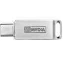 128GB USB3.2  MyMedia (by Verbatim) MyDual USB 3.2 Drive Metal casing, USB A + USB-C, Strong metal housing with swivel, Reversible connector (Read 80 MByte/s, Write 20 MByte/s)